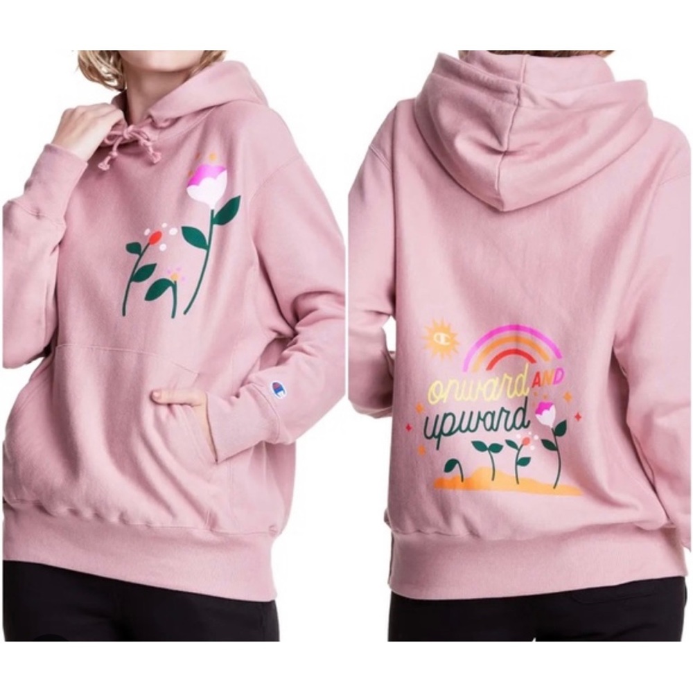 *NEW Champion Steffi Lynn Reverse Weave Boyfriend Hoodie, ONWARD AND UPWARD
